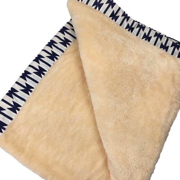 Bacati Baby Blanket Owl NWOT Lovey Security Blanket Plush Soft Ikat Border 42x30 - Picture 4 of 5